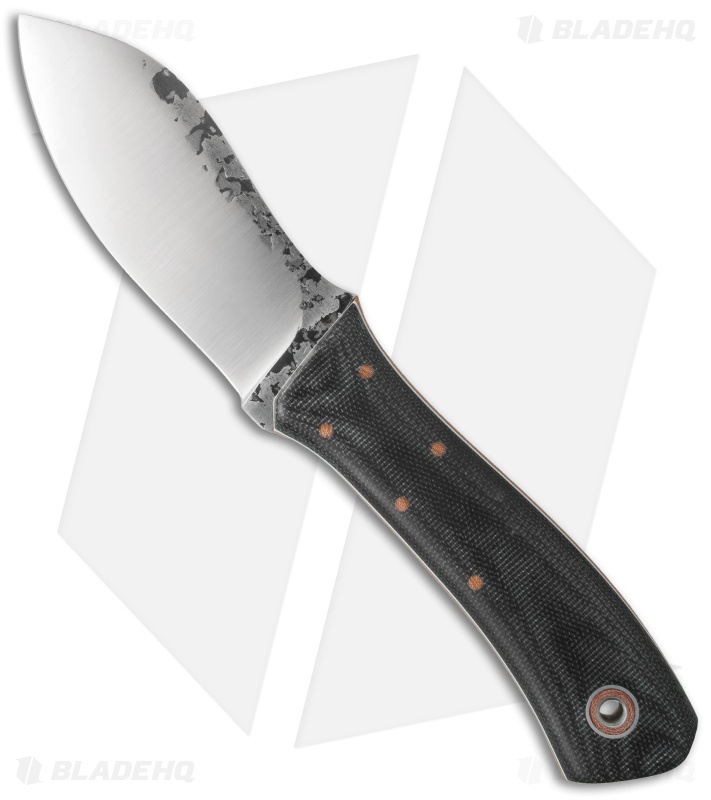 Fiddleback Forge Nessmuk Knife Black Canvas Micarta (4