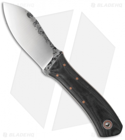 Fiddleback Forge Nessmuk Knife Black Canvas Micarta (4" Satin)