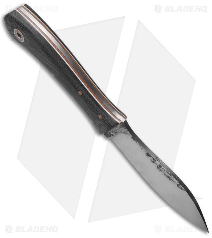 Fiddleback Forge Nessmuk Knife Black Canvas Micarta (4" Satin)