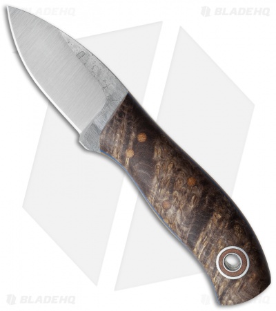 Fiddleback Forge Runt Knife Black Ash Burl (2" Satin)