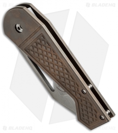 Gale Force Customs Hawkeye Mid-Tech Knife Dark Bronze (3.25" Stonewash)
