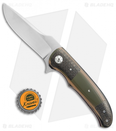 George Muller LL-CC Flipper Knife Camo G-10 LS Carbon Fiber (3.5" Satin)