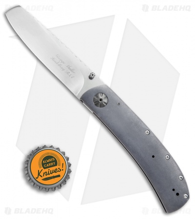 George Muller LL-H Frame Lock Knife Blue Ano Titanium (3.1" Satin)