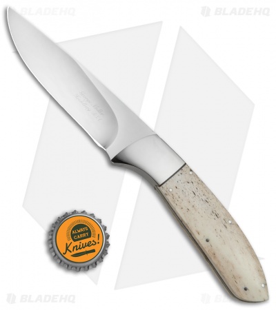 George Muller Large Fixed Blade Knife Giraffe Bone (4" Mirror)