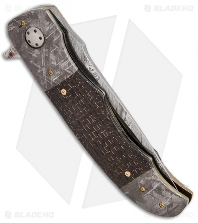 George Muller LL-BB Flipper Knife LSCF/Meteorite (3.75" Damasteel)