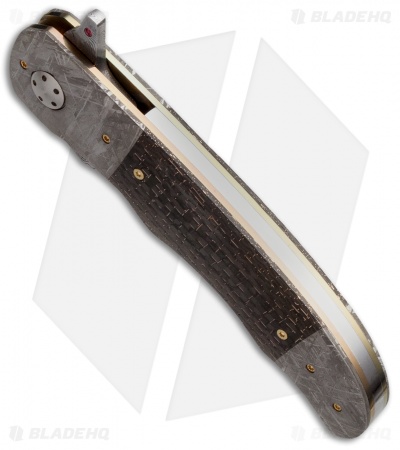 George Muller LL-BB Flipper Knife LSCF/Meteorite (3.75" Damasteel)