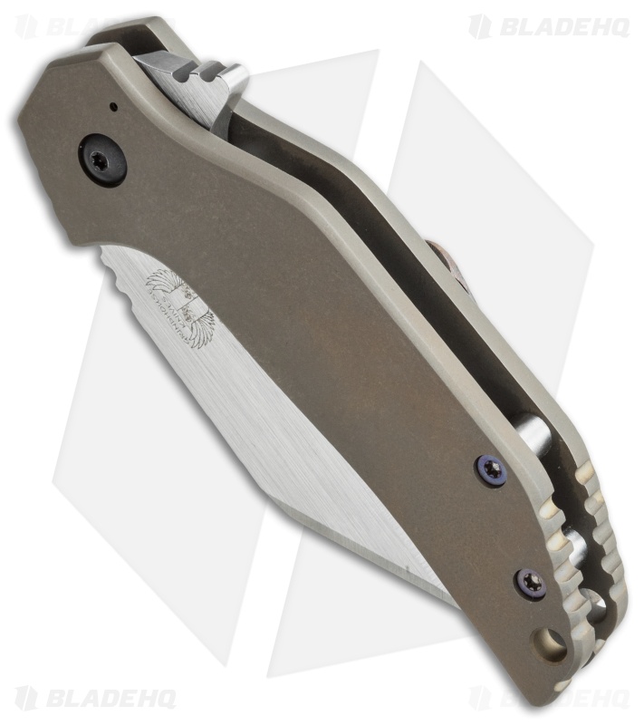 Grindhouse Knives Mini-FOK Frame Lock Knife Bronzed Ti (2.875" Satin)