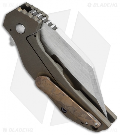 Grindhouse Knives Mini-FOK Frame Lock Knife Bronzed Ti (2.875" Satin)