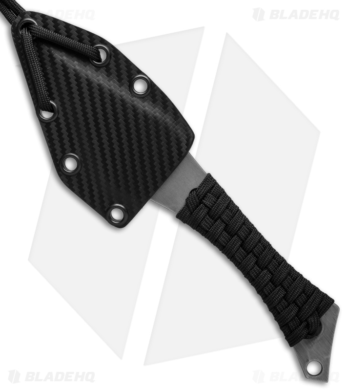 Heretic Knives Chimera Fixed Blade Knife Black Paracord (3.5" BB/SW)