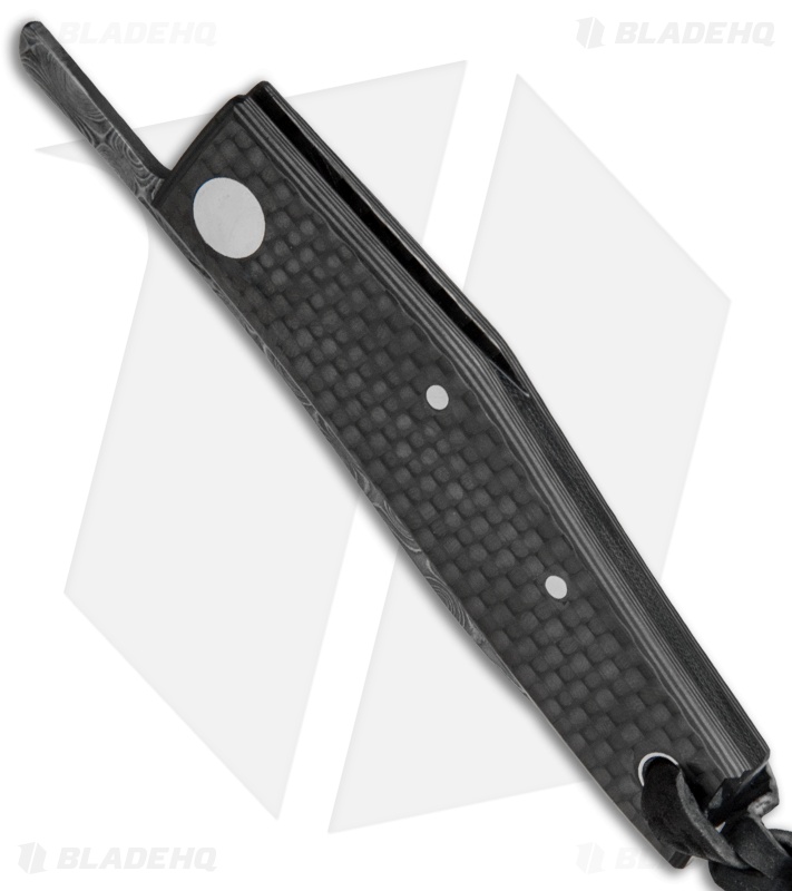 Hiroaki Ohta Knives OFFS SDS Friction Folder Carbon Fiber (2.375" Damascus) Blade HQ