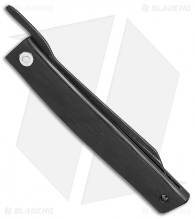 Hiroaki Ohta Knives OFF FK 9 Friction Folder Ebony Wood (3.6" Two-Tone)
