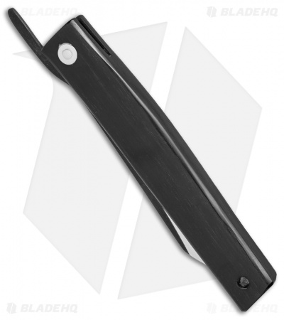 Hiroaki Ohta Knives OFF FK 9 Friction Folder Ebony Wood (3.6" Two-Tone)