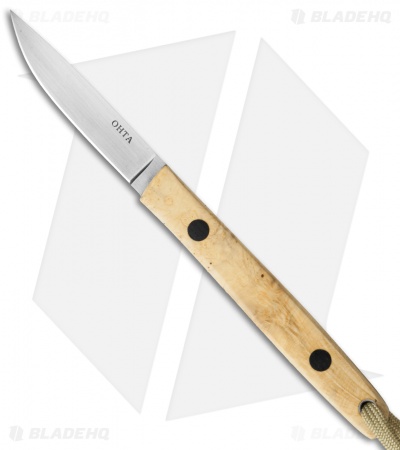 Hiroaki Ohta Knives OFB SS Fixed Blade Pistachio Wood (3" Satin)