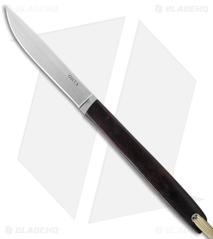 Hiroaki Ohta Knives OFB SS Fixed Blade Desert Ironwood (3" Satin)