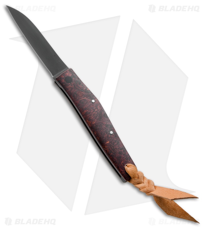 Hiroaki Ohta Knives OFF-L Friction Folder Knife Rosewood Burl (3" Black)