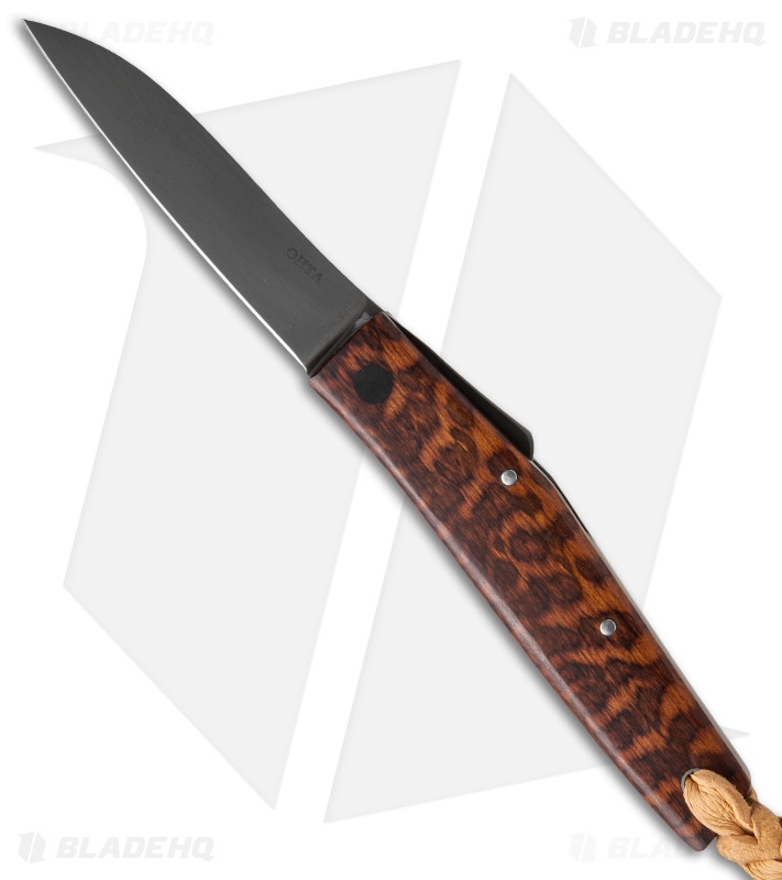 Hiroaki Ohta Knives OFF-L Friction Folder Knife Snakewood (3" Black)