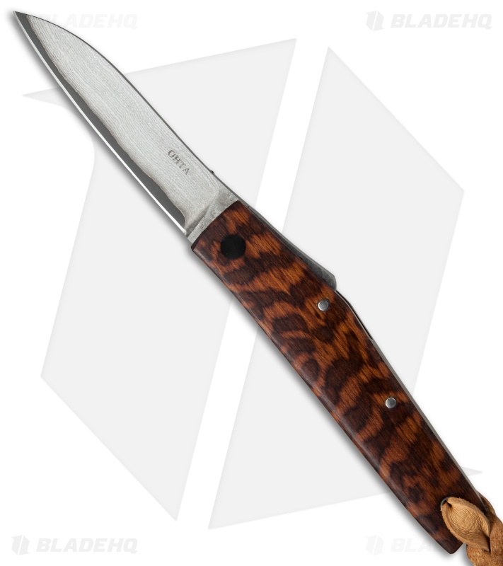 Hiroaki Ohta Knives OFF-L Friction Folder Snakewood (3" San Mai)