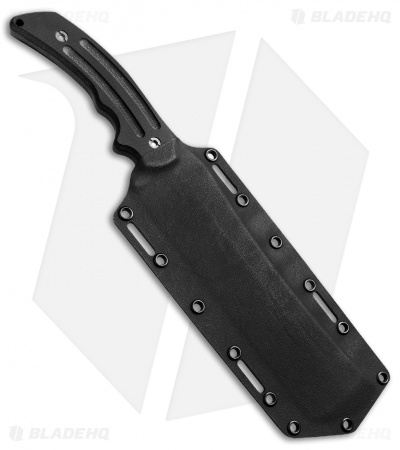 Jake Hoback Custom Meat Fixed Blade Knife Black G-10 (8" Acid SW)
