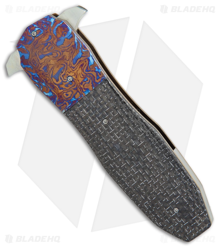 Jason Clark Custom Dagger Frame Lock Knife Timascus/LSCF (3.75" Takefu San Mai)