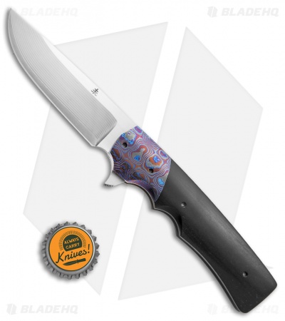 Jason Clark Custom Hunter Flipper Knife Zircuti/Micarta (3.625" Takefu)