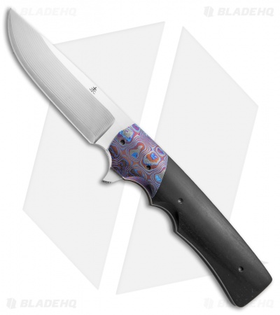 Jason Clark Custom Hunter Flipper Knife Zircuti/Micarta (3.625" Takefu)