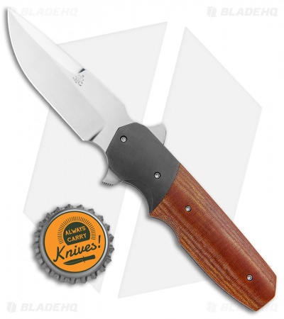 Jason Clark Custom Mini Freefall Flipper Knife Micarta/Zirc  (3.625" Satin)