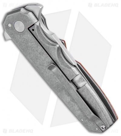 Jason Clark Custom Mini Freefall Flipper Knife Micarta/Zirc  (3.625" Satin)