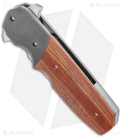 Jason Clark Custom Mini Freefall Flipper Knife Micarta/Zirc  (3.625" Satin)