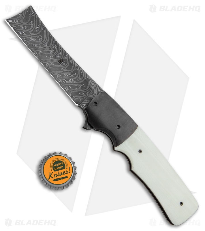 Jason Clark Custom Razor Frame Lock Knife White G-10/Zirc (3.625