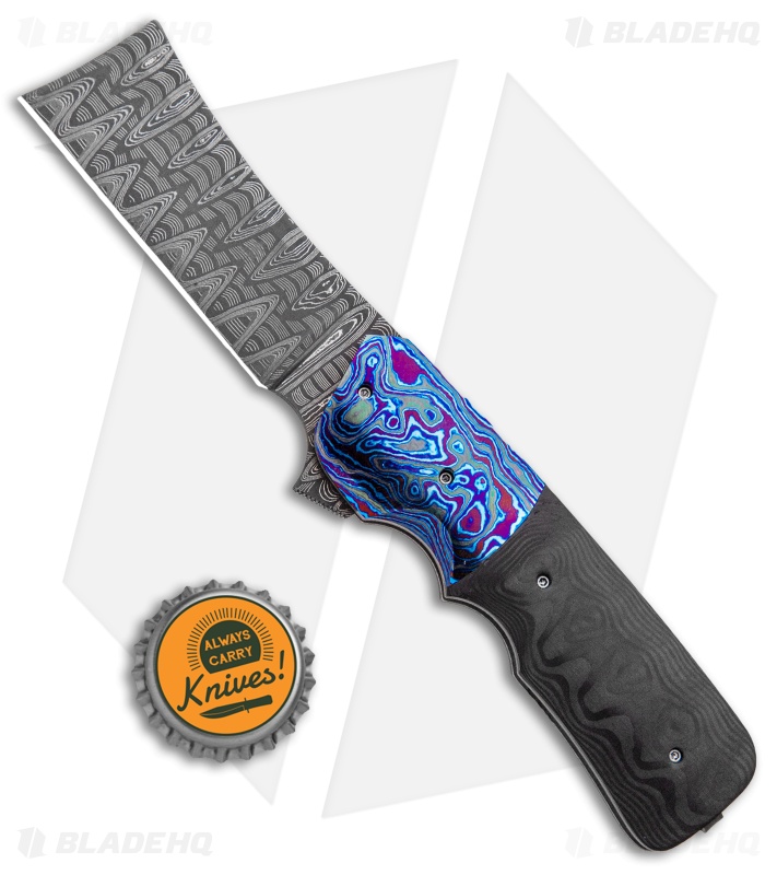 Jason Clark Custom Spanish Tip Razor Frame Lock Knife (3.5" Satin)