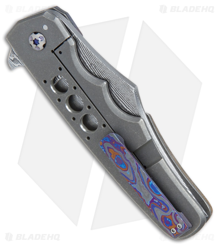 Jason Clark Custom Clip Point Knife Micarta/Black Timascus (3.6