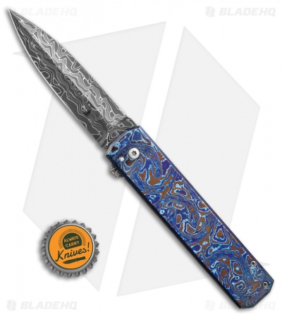 Jason Clark Straight Dagger Flipper Knife Timascus (3.625" Damascus)