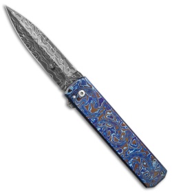 Jason Clark Straight Dagger Flipper Knife Timascus (3.625" Damascus)