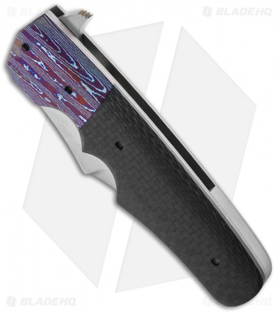 Jason Clark Clip Point Frame Lock Knife Moku-Ti/Carbon Fiber (3.6" Satin)