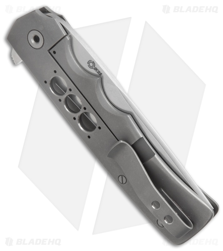 Jason Clark Tanto Flipper Frame Lock Knife Titanium (3.75" Satin)