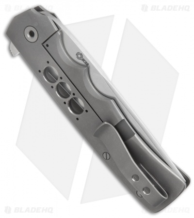 Jason Clark Tanto Flipper Frame Lock Knife Titanium (3.75" Satin)