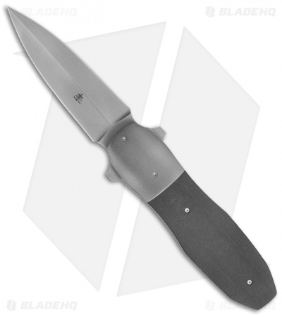 Jason Clark Custom Dagger Frame Lock Knife (3.75" Gray)