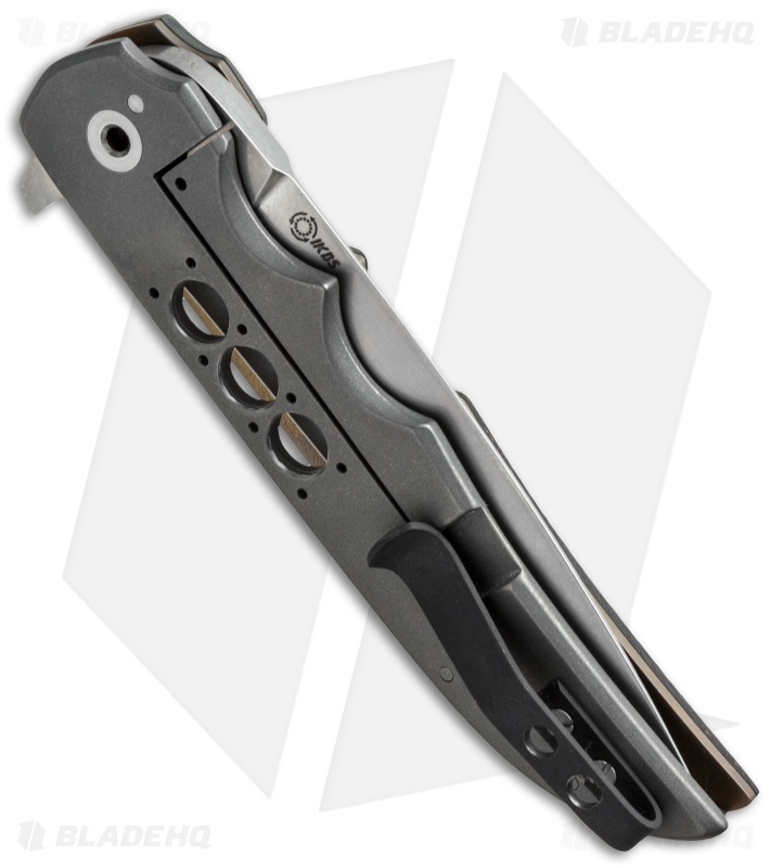 Jason Clark Custom Drop Point Flipper Zirconium/LSCF (3.75" Stonewash)