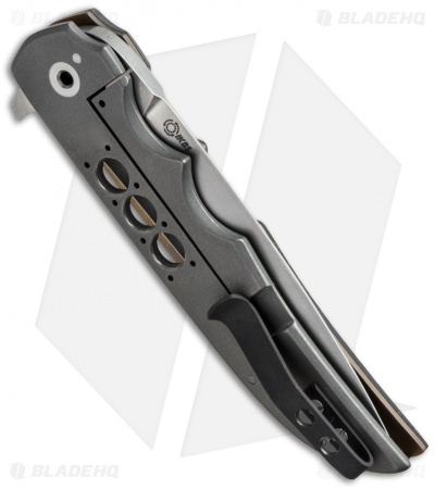 Jason Clark Custom Drop Point Flipper Zirconium/LSCF (3.75" Stonewash)