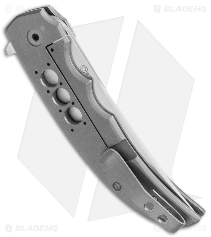 Jason Clark Custom Persian Flipper Knife Carbon Fiber / Mokume (3.75" Satin)