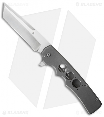 Jason Clark Custom Tanto Flipper Knife Titanium (3.7" Satin)