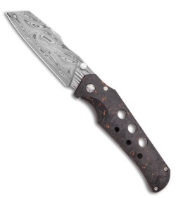 Jason Guthrie Custom Knives Scout Wharncliffe Coppershred (Thor Damasteel)