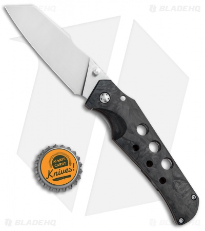 Jason Guthrie Scout Marbled CF Skeletonized Red Liner Frame Lock (3.1" Satin) 