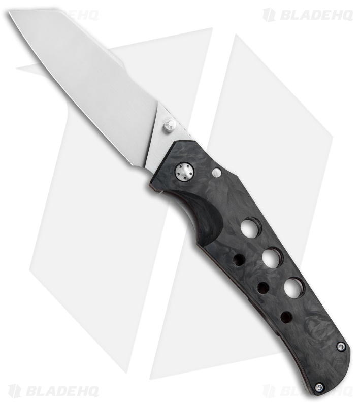 Jason Guthrie Scout Marbled CF Skeletonized Red Liner Frame Lock (3.1" Satin) 