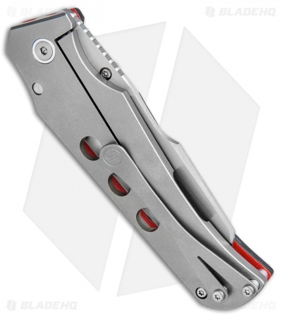Jason Guthrie Scout Marbled CF Skeletonized Red Liner Frame Lock (3.1" Satin) 