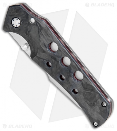 Jason Guthrie Scout Marbled CF Skeletonized Red Liner Frame Lock (3.1" Satin) 