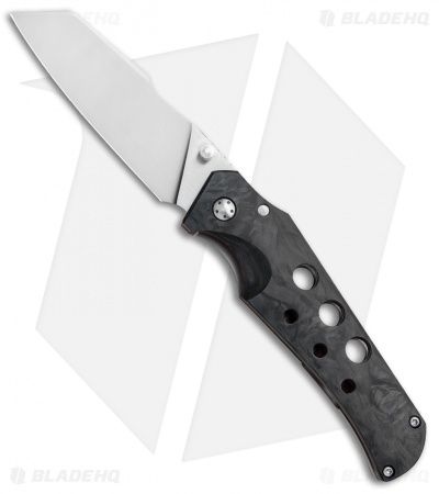Jason Guthrie Scout Marbled CF Skeletonized Red Liner Frame Lock (3.1" Satin) 