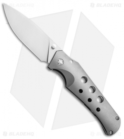 Jason Guthrie Custom Scout Skeletonized Frame Lock Knife Full Ti (3.1" Satin)