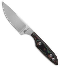 Jeff Hall Custom Neck Knife Paper Camo Micarta (2.25" Satin)