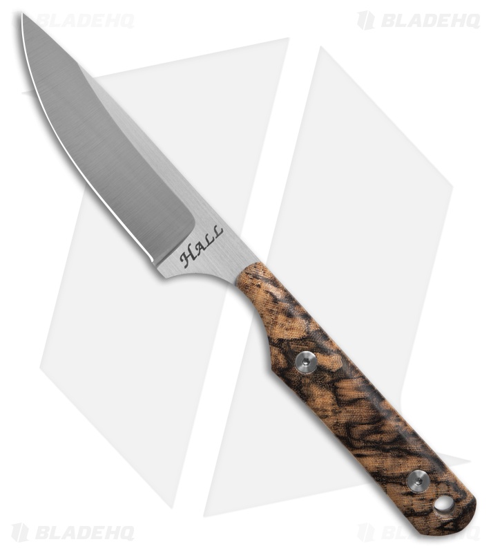 Jeff Hall Custom Neck Knife Spalted Hackberry (2.75" Satin)